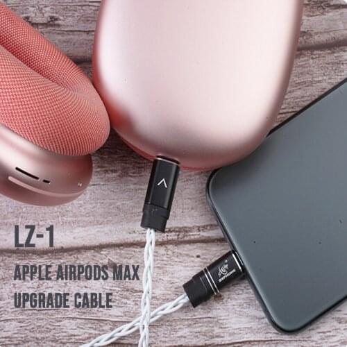 Zephone LZ-1 Audio cable silver plated material,AirPods Max Lightning /Type-C /3.5stere car headset upgrade cable
