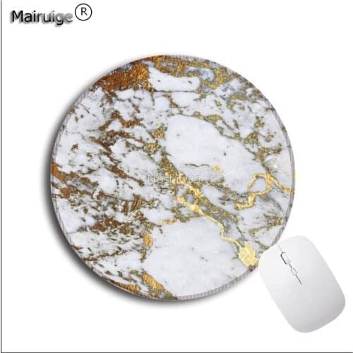 Mairuige Beautiful Anime Golden marble High Speed New Mousepad Size for 20X20CM 22X22CM Small Lock Edge Round Mousepad