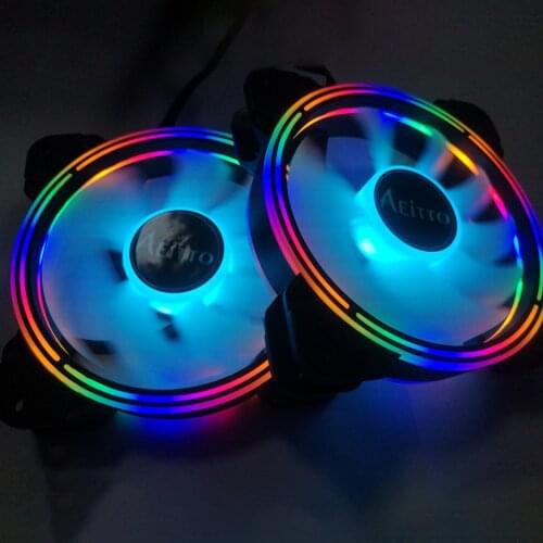 120mm PC Computer Case RGB Fan Super Mute Player 120mm 4PIN CPU Radiator Heat Sink Cooler 1200 RPM Cooling Fan For Gaming PC