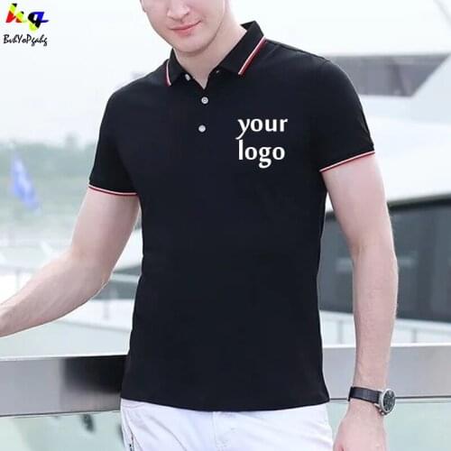 Design/DIY LOGO Polo printing emblem short picture text team name men and women casual short-sleeved shirt