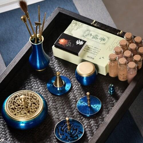 Incense tools entry set pure copper handmade fragrant seal articles perfume making and playing seal powder tools incense