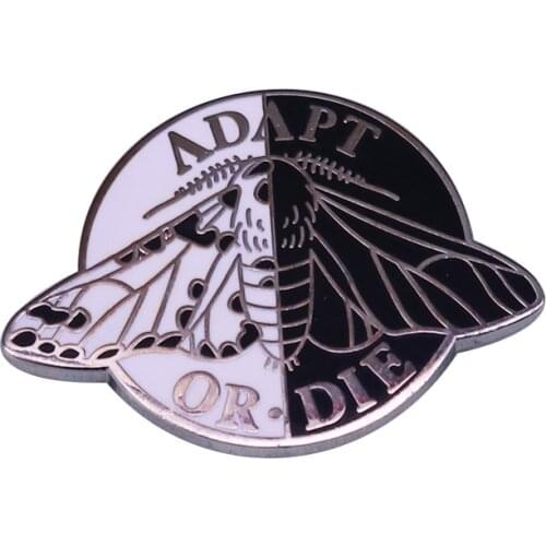 Peppered Moth Adapt or Die Lapel Pin sobering reminder Add a little Darwinism to your jackets