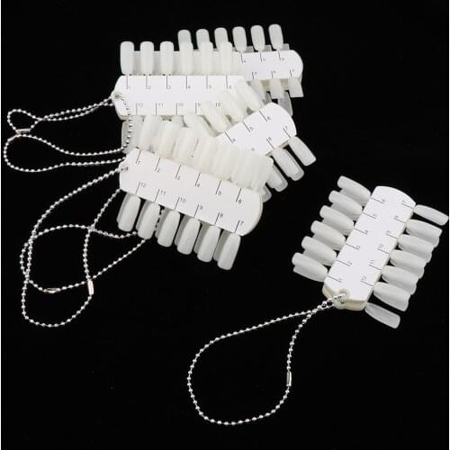 White Color 100pcs Nail Art Polish Display Tips Fan Practice Board Training Sticks Fan