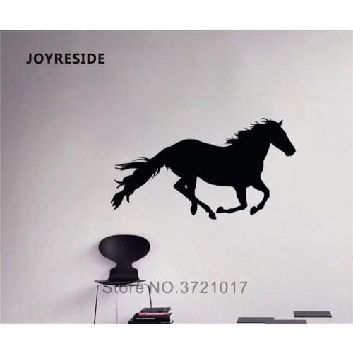 JOYRESIDE Animal Pony Wall Running Horse Decal Vinyl Sticker Decor Home Family Kids Room Bedroom Living Room Interior Mural A325