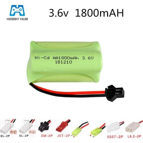 NI-CD 3.6v 1800mah AA rechargeable Battery for Remote car boat Electric toys ship robot Remote Control toys 3.6 v 1800 mah nicd