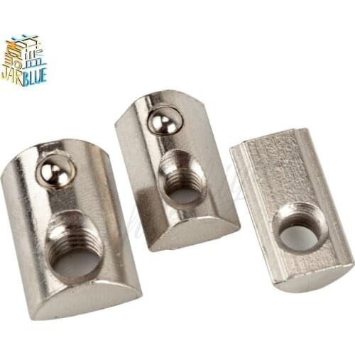 20PCS/10PCS M3 M4 M5 M6 M8 T Spring Nut Half Round Elasticity Spring Nut Block for 2020 3030 4040 4545 Aluminium Profile