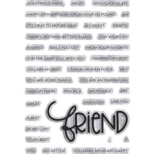 Friend Transparent Clear Silicone Stamp Seal for DIY scrapbooking photo album Decorative clear stamps