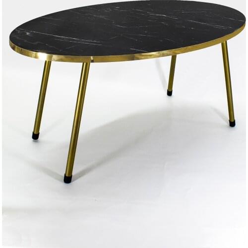 Modern Center table Ellipse Gold Metal Toe Bendir Gold coffee tables table basse furniture living room table