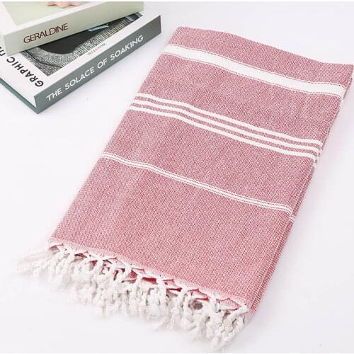100x180cm Turkish Tassel Beach Shawl for Women Bath Towel Cloth Summer Striped Adult Travel Shawl Sunscreen Tapestry