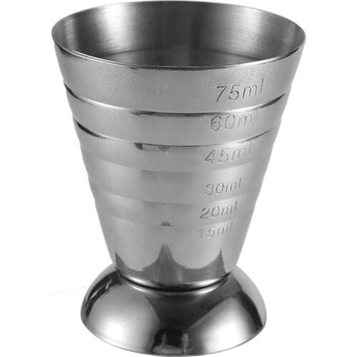 Ounce Cup Measuring Spoon Bar Supplies 75ml Graduated Cup Measuring Shot Mug Mixed Cocktail Stainless Steel Precise Measurement