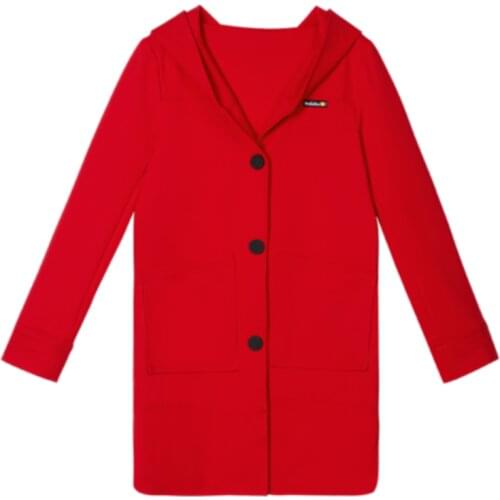 Spring new Korean womens jacket Slim loose autumn coat Spring and autumn mid-length temperament wild hooded baseball jacket