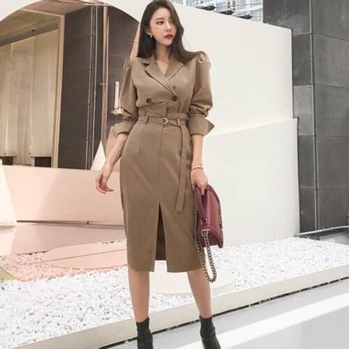ZAWFL new arrival fashion work style slim comfortable skirt suits Double breasted jacket pencil skirt office lady skirt suits