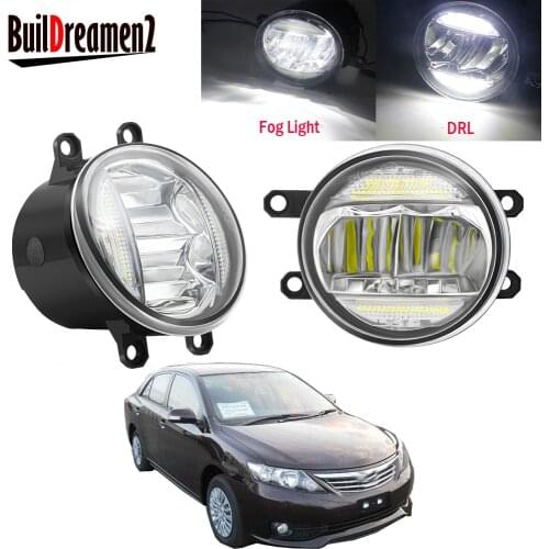 2 X Car Driver + Passenger LED Fog Light Assembly Daytime Running Lamp DRL 30W 12V For Toyota Allion 2/ii 2007 2008 2009 2010