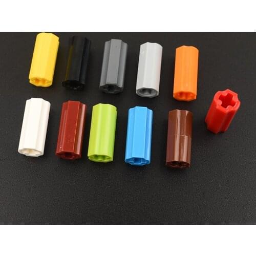 20PCS 59443 Axle Connector Smooth [with x Hole + Orientation] Building Block Bricks Accessories Parts MOC DIY Education Toys