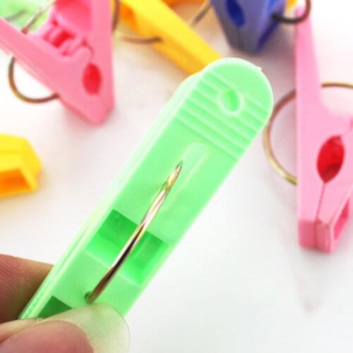 20Pcs/set Plastic Clothes Pegs Laundry Hanging Pins Clips Household Clothespins Socks Underwear Drying Rack Holder
