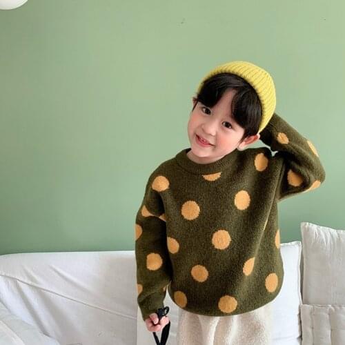 2019 South Korea Childrens Wear Sweater New Boys Thicken Childrens Winter Korean Wave Girls Sweater baby girl winter clothes