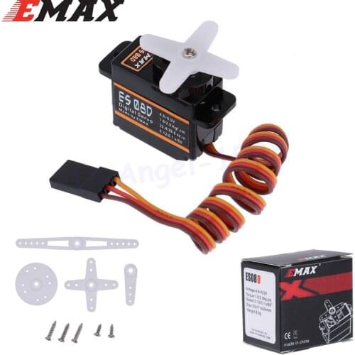 4pcs/lot EMAX ES08D II Plastic Digital Micro Servo for RC Helicopter Airplane RC Quadcopter