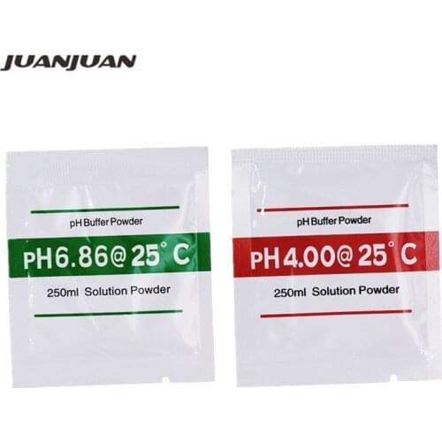 4 bags PH Buffer Powder for PH Test Meter Measure Calibration Solution 1pcs 4.00 and 1pcs 6.86 Calibration Point 15%off