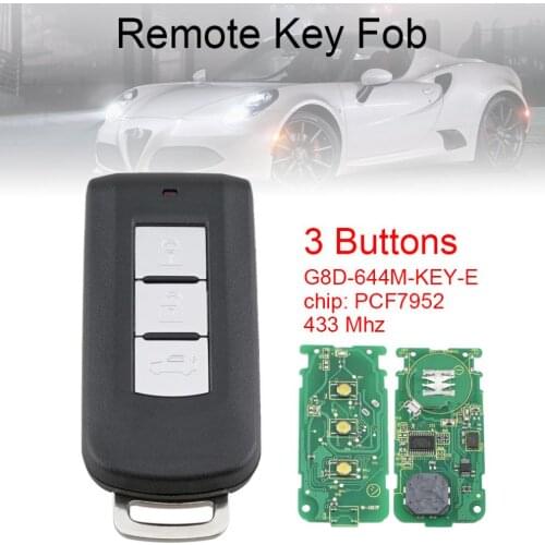 433Mhz 3 Button Smart Remote Key with PCF7952 Chip FCC: G8D-644M-KEY-E Fit for Mitsubishi Outlander Sport ASX new