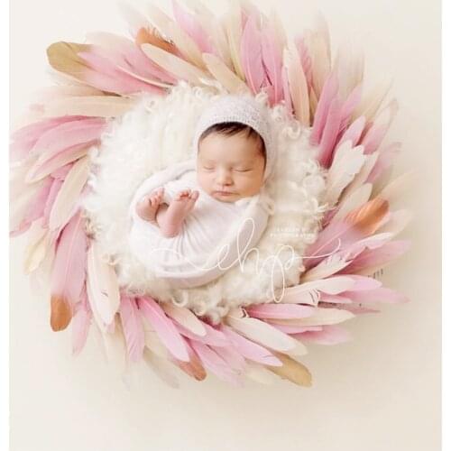 50/Pack Newborn Baby Photography Color Feather Props Infant fotografia Accessories Tiny Baby Girl Boy Photo Shoot Props foto