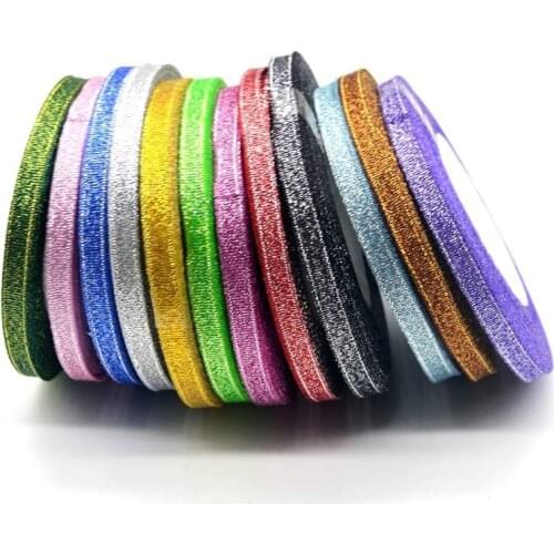 6mm 25yards Onion Glitter Ribbon Solid Color Chrismas Wedding Christmas Decoration Wrap Gift Box Package Ribbons DIY Accessories