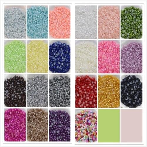 Free Shipping 200pcs/lot 8mm half round Imitation Pearls Flatback Beads DIY Decoration