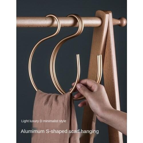 Aluminum Alloy Large S-Shape Hook Multi-Functional Hook S Hook Scarf Scarf Multi-Purpose Hook Metal S-Shaped Hook Hanger