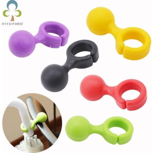5Pcs Innovative Mini Plastic Umbrella Stand Umbrella Holder Handle Shape Design Home Life Gadget LXX