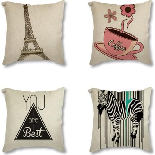 European minimalist style cushion cover linen decorative cushion covers for sofa car chair home decor throw pillow case 45*45