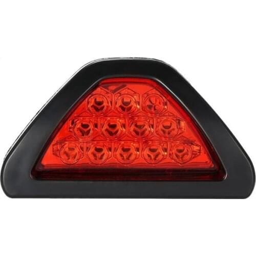 F1 style 12 LED Rear Tail Brake Stop Light Third Strobe Red Lens DRL Fog Lamp