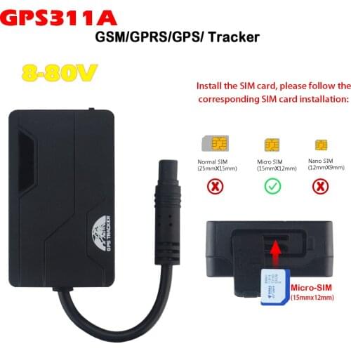 GPS311A-L Mini GPS Tracking Device For Motorcycle Vechile GPS Locator Add ACC Working/Low Battery/Geo-fence /Movement Alarm