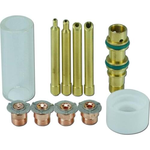 Pyrex Cup Gas Saver Kit for WP SR 17 18 26 TIG Welding Torch 11pcs