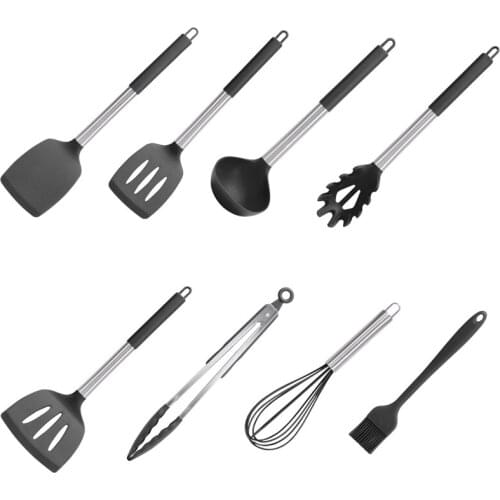 Stainless Steel Cooking Tools Spoon Shovel Non-stick Cookware Spoon Soup Ladle Turner Pancake Spatula Tong Baking Gadget