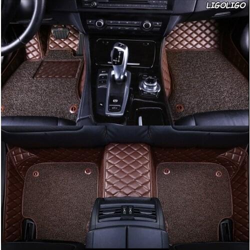 LIGOLIGO Custom Car floor Mat for SsangYong Korando Actyon Rexton Chairman Kyron Wearproof Carpets car foot mats