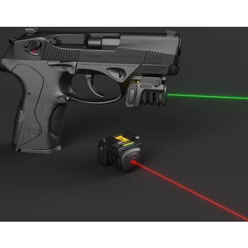 Mini Green Red Laser Sight USB Rechargeable Tactical Glock Accessories Beretta 92 Mira Laser Red 9mm Gun Sight for Self Defense