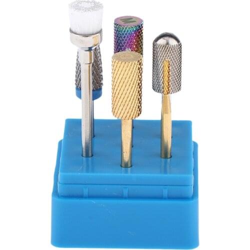 Tungsten Steel Cuticle Nail Drill Bit Set 7PCS Manicure Pedicure Tool 3/32"