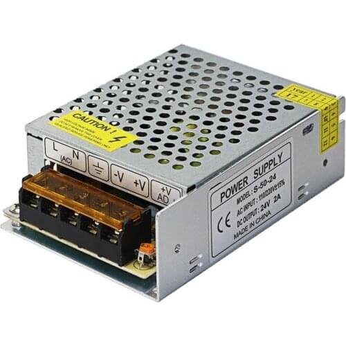 Reliable Small Size 50W 2A AC-DC Switching Power Supply 110V 220VAC to 24VDC Output PLC Industrial Power Transformer Module