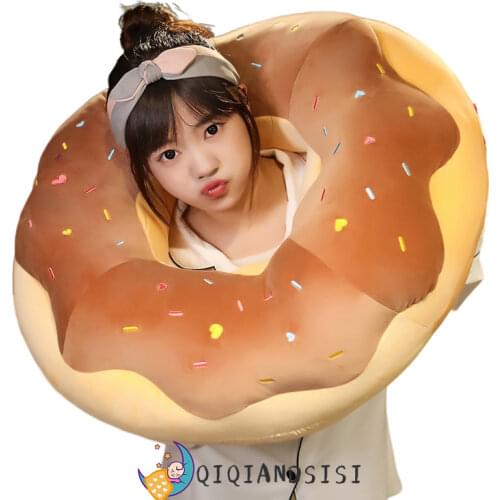 45/70cm New Stuffed Soft Donut Food Pillow Seat Cushion Indoor Floor Chair Sofa Decoration Children Present