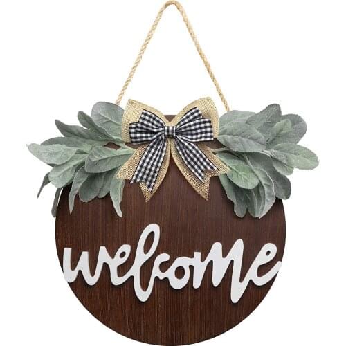 New Design Plastic Welcome Door Hanger Door Decoration Door Wreath Front Door Wreath Decor Home Decoration