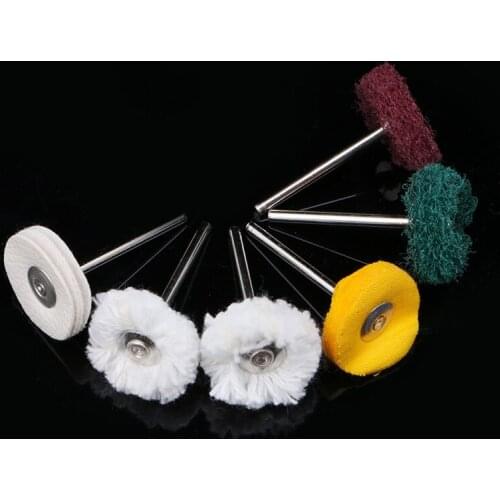 6Pcs Polisher Buffer Wheel Polishing Buffing Pad Brush For Rotary Drill Bit New