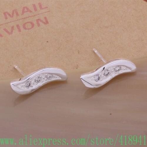 Silver Plated earrings , Silver Plated fashion jewelry , pea /emuaneba bnwakfda AE448