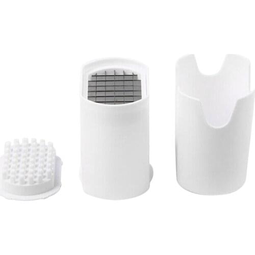 Potato Chips Cutting Box Press Cutter Cup Plastic Slicer Chopper Chips French Fries Making Tool Potato Cutting Kitchen Gadgets