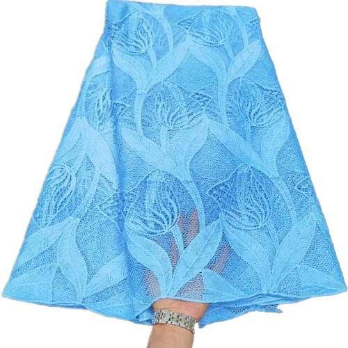 Water soluble lace High Quality African Lace Fabric French Lace Fabric Wedding dress 5 yards QX-110