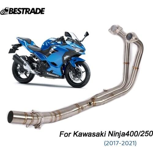 Header Pipe For Kawasaki Ninja 400 250 2017 2018 2019 2020 2021 Exhaust Front Middle Link Pipe Slip On 51mm Muffler Stainless