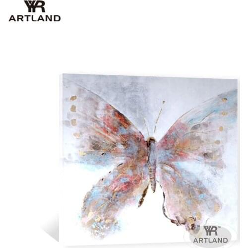 Butterfly canvas painting Pure Handmade oil painting on canvas abstract animal wall art picture home decoration for living room