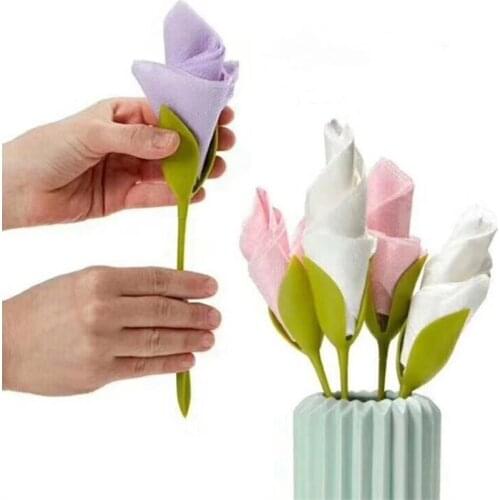 1/4/6pcs Napkin Holder Household Gathering Paper Towel Holder Tool Roll Flower Serviette Holder Decoration Table Arrangements