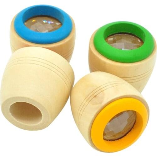 1Pcs Kaleidoscope Multi-prism Wooden Toy Kids Gift Kaleidoscope Glasses Colorful World Magic Children Toys Polygon Prism