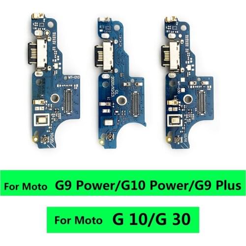 10PCS For Moto G Pro G9 Power G Play G30 G10 E7 Power G9 Plus New USB Charging Port Connector Board With Microphone Flex Cable