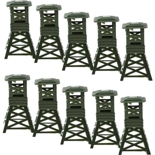 10 Pieces / Set Plastic Toys Soldier Watchtower People Action Figure Men