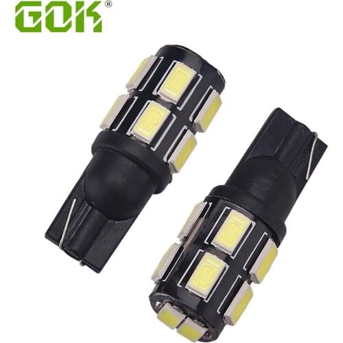 10Pcs T10 W5W Led Bulb 194 168 Car Interior t10 12smd 5730 led Dome Reading Auto Wedge Clearance Lamp Car Styling 6000K
